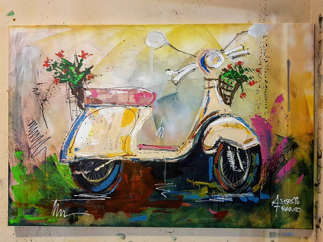 Old Motor 120x70cm
